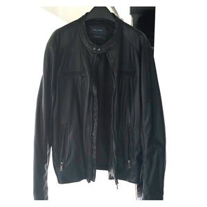 Zara black leather jacket Size XXL